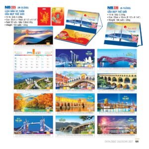Lịch Để Bàn 2027 NB Mẫu NB336 (16 x 24 cm) Quà Tặng Tri Ân Ngành Giáo Dục & Nhà Trường in logo doanh nghiệp quà tặng Tết tại Quà Tặng Giáo Dục VN