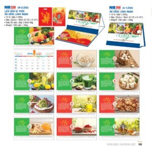 Lịch Để Bàn 2027 NB Mẫu NB339 (16 x 24 cm) Quà Tặng Tri Ân Ngành Giáo Dục & Nhà Trường in logo doanh nghiệp quà tặng Tết tại Quà Tặng Giáo Dục VN