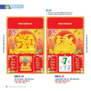 Lịch Bìa Treo 2027 NB Mẫu NB3D19T (40 x 60cm) Quà Tặng Tri Ân Ngành Giáo Dục & Nhà Trường in logo doanh nghiệp quà tặng Tết tại Quà Tặng Giáo Dục VN