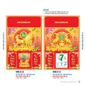Lịch Bìa Treo 2027 NB Mẫu NB3D4D (29 x 41 cm) Quà Tặng Tri Ân Ngành Giáo Dục & Nhà Trường in logo doanh nghiệp quà tặng Tết tại Quà Tặng Giáo Dục VN