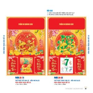 Lịch Bìa Treo 2027 NB Mẫu NB3D7D (29 x 41 cm) Quà Tặng Tri Ân Ngành Giáo Dục & Nhà Trường in logo doanh nghiệp quà tặng Tết tại Quà Tặng Giáo Dục VN