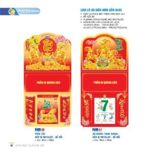 Lịch Treo Tường Lò Xo 2027 NB Mẫu NB41 (30 x 60cm) Quà Tặng Tri Ân Ngành Giáo Dục & Nhà Trường in logo doanh nghiệp quà tặng Tết tại Quà Tặng Giáo Dục VN