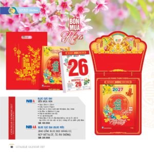 Lịch Bloc Cực Đại 2027 NB Mẫu NB4A (25 x 35cm) Quà Tặng Tri Ân Ngành Giáo Dục & Nhà Trường in logo doanh nghiệp quà tặng Tết tại Quà Tặng Giáo Dục VN