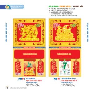 Lịch Bìa Treo 2027 NB Mẫu NB85T (40 x 71cm) Quà Tặng Tri Ân Ngành Giáo Dục & Nhà Trường in logo doanh nghiệp quà tặng Tết tại Quà Tặng Giáo Dục VN