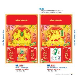 Lịch Bìa Treo 2027 NB Mẫu NB-ND3D16C (29 x 41 cm) Quà Tặng Tri Ân Ngành Giáo Dục & Nhà Trường