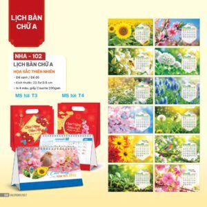 Lịch Bàn Chữ A 2027 NHA Mẫu NHA102 (17 x 19 cm) Quà Tặng Tri Ân Ngành Giáo Dục & Nhà Trường in logo doanh nghiệp quà tặng Tết tại Quà Tặng Giáo Dục VN