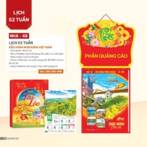 Lịch 52 Tuần 2027 NHA Mẫu NHA48 (30 x 41cm) Quà Tặng Tri Ân Ngành Giáo Dục & Nhà Trường in logo doanh nghiệp quà tặng Tết tại Quà Tặng Giáo Dục VN