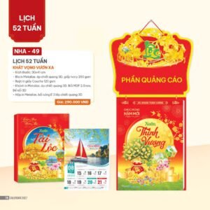 Lịch 52 Tuần 2027 NHA Mẫu NHA49 (30 x 41cm) Quà Tặng Tri Ân Ngành Giáo Dục & Nhà Trường in logo doanh nghiệp quà tặng Tết tại Quà Tặng Giáo Dục VN