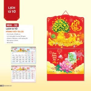 Lịch Bìa Treo 2027 NHA Mẫu NHA52 (37 x 68cm) Quà Tặng Tri Ân Ngành Giáo Dục & Nhà Trường in logo doanh nghiệp quà tặng Tết tại Quà Tặng Giáo Dục VN