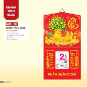 Lịch Bloc 2027 NHA Mẫu NHA58 (37 x 68cm) Quà Tặng Tri Ân Ngành Giáo Dục & Nhà Trường in logo doanh nghiệp quà tặng Tết tại Quà Tặng Giáo Dục VN