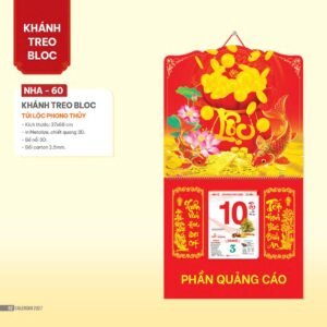 Lịch Bloc 2027 NHA Mẫu NHA60 (37 x 68cm) Quà Tặng Tri Ân Ngành Giáo Dục & Nhà Trường in logo doanh nghiệp quà tặng Tết tại Quà Tặng Giáo Dục VN