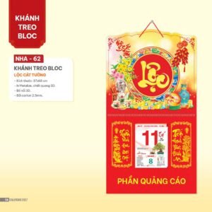 Lịch Bloc 2027 NHA Mẫu NHA62 (37 x 68cm) Quà Tặng Tri Ân Ngành Giáo Dục & Nhà Trường in logo doanh nghiệp quà tặng Tết tại Quà Tặng Giáo Dục VN