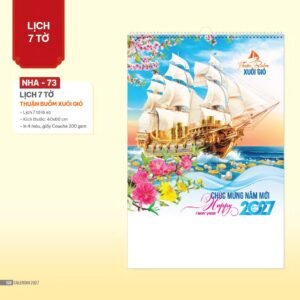 Lịch Treo Tường Lò Xo 2027 NHA Mẫu NHA73 - Thuận Buồm Xuôi Gió (40 x 60cm) Quà Tặng Tri Ân Ngành Giáo Dục & Nhà Trường in logo doanh nghiệp quà tặng Tết tại Quà Tặng Giáo Dục VN
