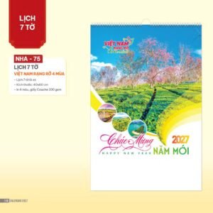 Lịch Treo Tường Lò Xo 2027 NHA Mẫu NHA75 - Việt Nam Rạng Rỡ 4 Mùa (40 x 60cm) Quà Tặng Tri Ân Ngành Giáo Dục & Nhà Trường in logo doanh nghiệp quà tặng Tết tại Quà Tặng Giáo Dục VN