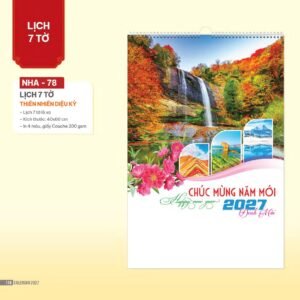 Lịch Treo Tường Lò Xo 2027 NHA Mẫu NHA78 (40 x 60cm) Quà Tặng Tri Ân Ngành Giáo Dục & Nhà Trường in logo doanh nghiệp quà tặng Tết tại Quà Tặng Giáo Dục VN