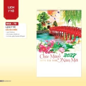 Lịch Treo Tường Lò Xo 2027 NHA Mẫu NHA79 (40 x 60cm) Quà Tặng Tri Ân Ngành Giáo Dục & Nhà Trường in logo doanh nghiệp quà tặng Tết tại Quà Tặng Giáo Dục VN