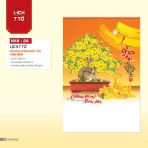 Lịch Treo Tường Lò Xo 2027 NHA Mẫu NHA84 (40 x 60cm) Quà Tặng Tri Ân Ngành Giáo Dục & Nhà Trường in logo doanh nghiệp quà tặng Tết tại Quà Tặng Giáo Dục VN