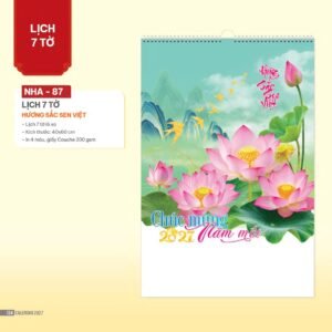 Lịch Treo Tường Lò Xo 2027 NHA Mẫu NHA87 (40 x 60cm) Quà Tặng Tri Ân Ngành Giáo Dục & Nhà Trường in logo doanh nghiệp quà tặng Tết tại Quà Tặng Giáo Dục VN