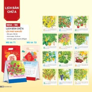 Lịch Bàn Chữ A 2027 NHA Mẫu NHA96 (17 x 19cm) Quà Tặng Tri Ân Ngành Giáo Dục & Nhà Trường in logo doanh nghiệp quà tặng Tết tại Quà Tặng Giáo Dục VN