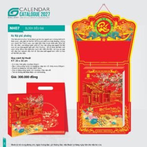 Lịch Bloc Siêu Đại 2027 NH Mẫu NH07 (20 x 30cm) Quà Tặng Tri Ân Ngành Giáo Dục & Nhà Trường in logo doanh nghiệp quà tặng Tết tại Quà Tặng Giáo Dục VN