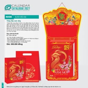 Lịch Bloc Siêu Đại 2027 NH Mẫu NH08 (20 x 30cm) Quà Tặng Tri Ân Ngành Giáo Dục & Nhà Trường in logo doanh nghiệp quà tặng Tết tại Quà Tặng Giáo Dục VN