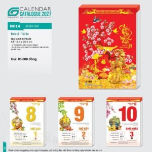 Lịch Bìa Treo 2027 NH Mẫu NH14 (29 x 41 cm) Quà Tặng Tri Ân Ngành Giáo Dục & Nhà Trường in logo doanh nghiệp quà tặng Tết tại Quà Tặng Giáo Dục VN