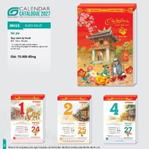 Lịch Bìa Treo 2027 NH Mẫu NH15 (13 x 19cm) Quà Tặng Tri Ân Ngành Giáo Dục & Nhà Trường in logo doanh nghiệp quà tặng Tết tại Quà Tặng Giáo Dục VN