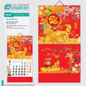 Lịch Bìa Treo 2027 NH Mẫu NH2021 (37 x 68cm) Quà Tặng Tri Ân Ngành Giáo Dục & Nhà Trường in logo doanh nghiệp quà tặng Tết tại Quà Tặng Giáo Dục VN