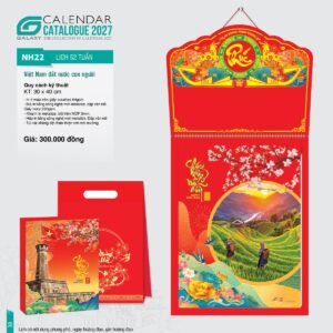 Lịch 52 Tuần 2027 NH Mẫu NH22 (30 x 40cm) Quà Tặng Tri Ân Ngành Giáo Dục & Nhà Trường in logo doanh nghiệp quà tặng Tết tại Quà Tặng Giáo Dục VN
