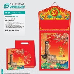 Lịch 52 Tuần 2027 NH Mẫu NH23 (30 x 40cm) Quà Tặng Tri Ân Ngành Giáo Dục & Nhà Trường in logo doanh nghiệp quà tặng Tết tại Quà Tặng Giáo Dục VN