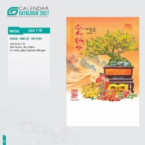Lịch Treo Tường Lò Xo 7 Tờ 2027 NH Mẫu NH31 (40 x 60cm) Quà Tặng Tri Ân Ngành Giáo Dục & Nhà Trường in logo doanh nghiệp quà tặng Tết tại Quà Tặng Giáo Dục VN