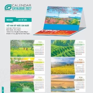 Lịch Để Bàn 2027 NH Mẫu NH5051 (24 x 16cm) Quà Tặng Tri Ân Ngành Giáo Dục & Nhà Trường in logo doanh nghiệp quà tặng Tết tại Quà Tặng Giáo Dục VN