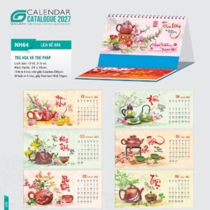 Lịch Để Bàn 2027 NH Mẫu NH6465 (24 x 16cm) Quà Tặng Tri Ân Ngành Giáo Dục & Nhà Trường in logo doanh nghiệp quà tặng Tết tại Quà Tặng Giáo Dục VN