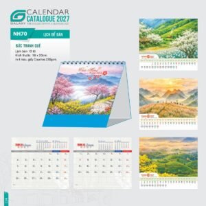 Lịch Để Bàn 2027 NH Mẫu NH70 (18 x 20cm) Quà Tặng Tri Ân Ngành Giáo Dục & Nhà Trường in logo doanh nghiệp quà tặng Tết tại Quà Tặng Giáo Dục VN
