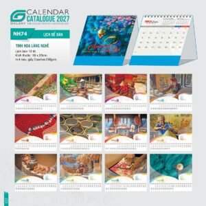 Lịch Để Bàn 2027 NH Mẫu NH74 (18 x 20cm) Quà Tặng Tri Ân Ngành Giáo Dục & Nhà Trường in logo doanh nghiệp quà tặng Tết tại Quà Tặng Giáo Dục VN