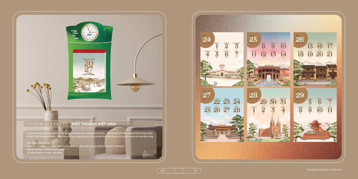 Lịch Bloc Cao Cấp SH 2027 SH15 Quà Tặng Tri Ân Ngành Giáo Dục & Nhà Trường