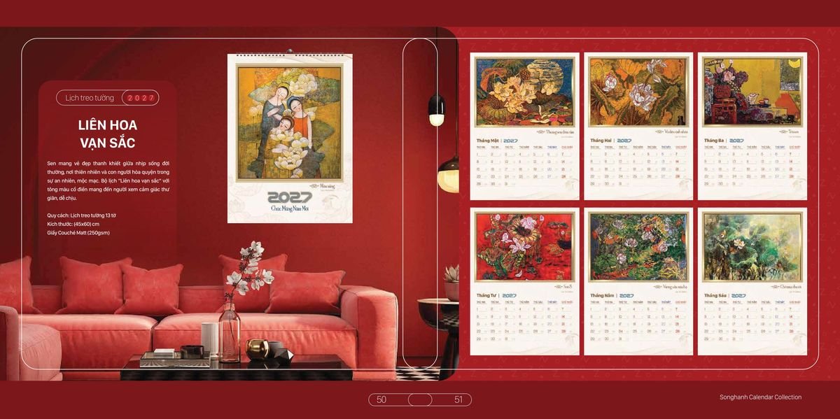 Lịch Bloc Cao Cấp SH 2027 SH20 Quà Tặng Tri Ân Ngành Giáo Dục & Nhà Trường