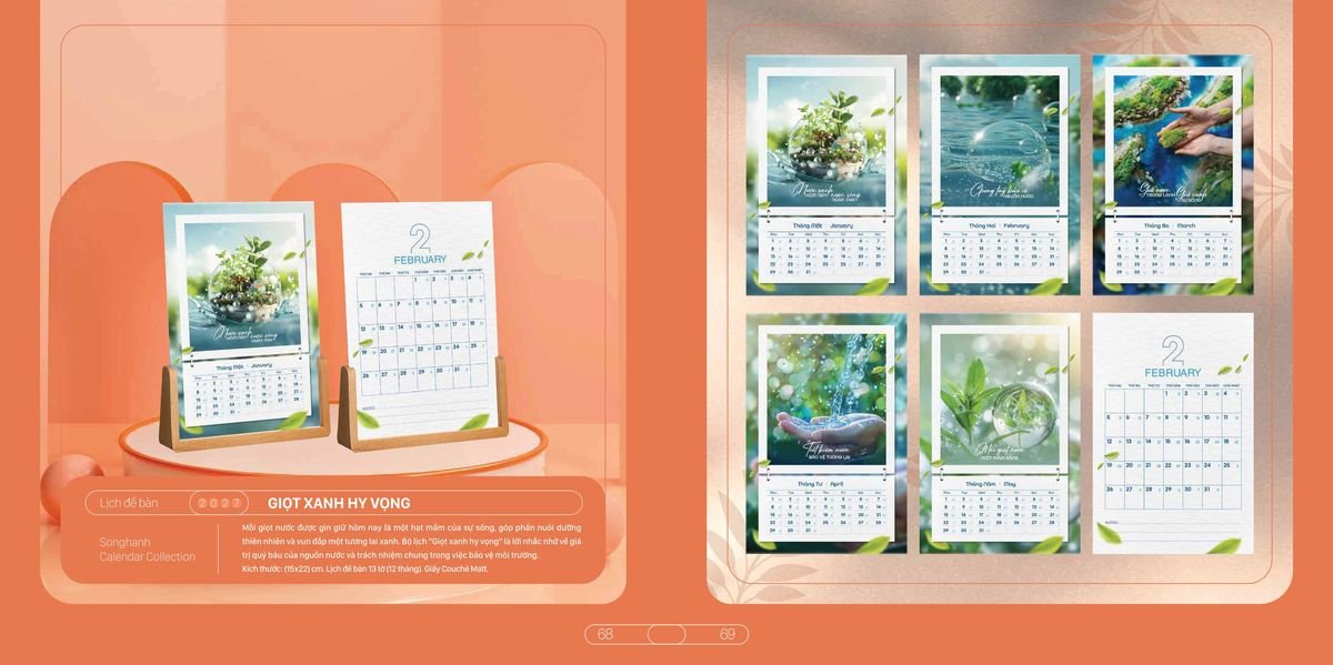 Lịch Bloc Cao Cấp SH 2027 SH29 Quà Tặng Tri Ân Ngành Giáo Dục & Nhà Trường