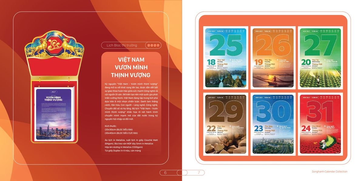 Lịch Bloc Cao Cấp SH 2027 SH46 Quà Tặng Tri Ân Ngành Giáo Dục & Nhà Trường