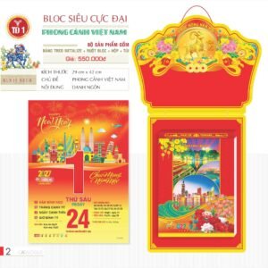 Lịch Bloc Siêu Cực Đại 2027 TD Mẫu TD1 (38 x 53 cm) Quà Tặng Tri Ân Ngành Giáo Dục & Nhà Trường in logo doanh nghiệp quà tặng Tết tại Quà Tặng Giáo Dục VN