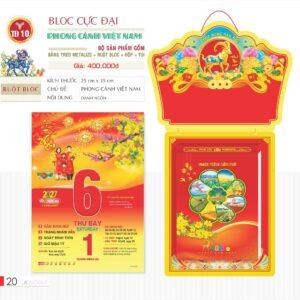 Lịch Bloc Cực Đại 2027 TD Mẫu TD10 (29 x 41 cm) Quà Tặng Tri Ân Ngành Giáo Dục & Nhà Trường in logo doanh nghiệp quà tặng Tết tại Quà Tặng Giáo Dục VN