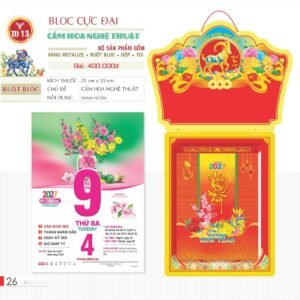 Lịch Bloc Cực Đại 2027 TD Mẫu TD13 (29 x 41 cm) Quà Tặng Tri Ân Ngành Giáo Dục & Nhà Trường in logo doanh nghiệp quà tặng Tết tại Quà Tặng Giáo Dục VN