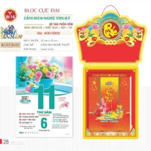Lịch Bloc Cực Đại 2027 TD Mẫu TD14 (29 x 41 cm) Quà Tặng Tri Ân Ngành Giáo Dục & Nhà Trường in logo doanh nghiệp quà tặng Tết tại Quà Tặng Giáo Dục VN