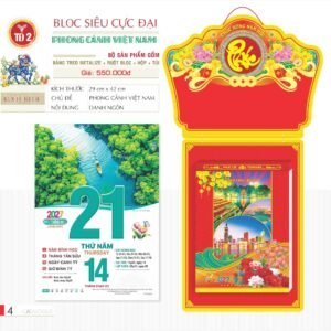 Lịch Bloc Siêu Cực Đại 2027 TD Mẫu TD2 (38 x 53 cm) Quà Tặng Tri Ân Ngành Giáo Dục & Nhà Trường in logo doanh nghiệp quà tặng Tết tại Quà Tặng Giáo Dục VN
