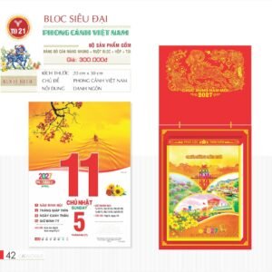Lịch Bloc Siêu Đại 2027 TD Mẫu TD21 (20 x 30 cm) Quà Tặng Tri Ân Ngành Giáo Dục & Nhà Trường in logo doanh nghiệp quà tặng Tết tại Quà Tặng Giáo Dục VN