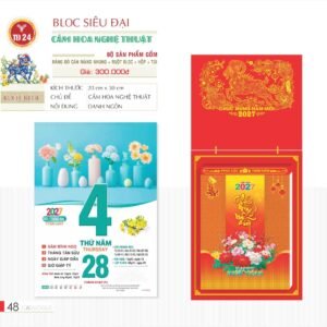 Lịch Bloc Siêu Đại 2027 TD Mẫu TD24 (20 x 30 cm) Quà Tặng Tri Ân Ngành Giáo Dục & Nhà Trường in logo doanh nghiệp quà tặng Tết tại Quà Tặng Giáo Dục VN