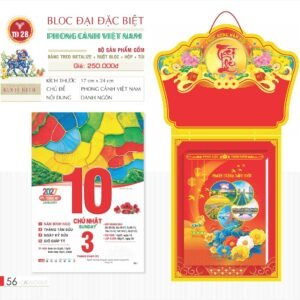 Lịch Bloc Đại Đặc Biệt 2027 TD Mẫu TD28 (29 x 41 cm) Quà Tặng Tri Ân Ngành Giáo Dục & Nhà Trường in logo doanh nghiệp quà tặng Tết tại Quà Tặng Giáo Dục VN