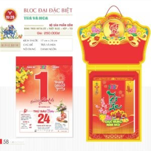 Lịch Bloc Đại Đặc Biệt 2027 TD Mẫu TD29 (29 x 41 cm) Quà Tặng Tri Ân Ngành Giáo Dục & Nhà Trường in logo doanh nghiệp quà tặng Tết tại Quà Tặng Giáo Dục VN