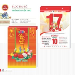 Lịch Bloc 2027 TD Mẫu TD34 (29 x 41 cm) Quà Tặng Tri Ân Ngành Giáo Dục & Nhà Trường in logo doanh nghiệp quà tặng Tết tại Quà Tặng Giáo Dục VN