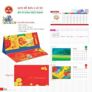 Lịch Để Bàn 2027 TD Mẫu TD43 (14 x 24cm) Quà Tặng Tri Ân Ngành Giáo Dục & Nhà Trường in logo doanh nghiệp quà tặng Tết tại Quà Tặng Giáo Dục VN